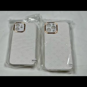 White LV IPhone 12 & Pro Max Cases
